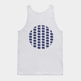 Blue Pig Pattern Tank Top